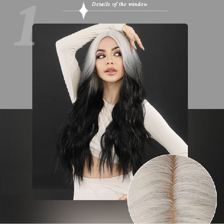 Center Part Long Curly Wig