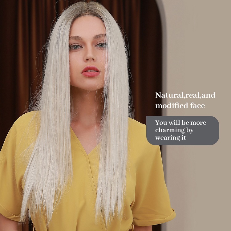 Platinum Long Straight Lace Wig