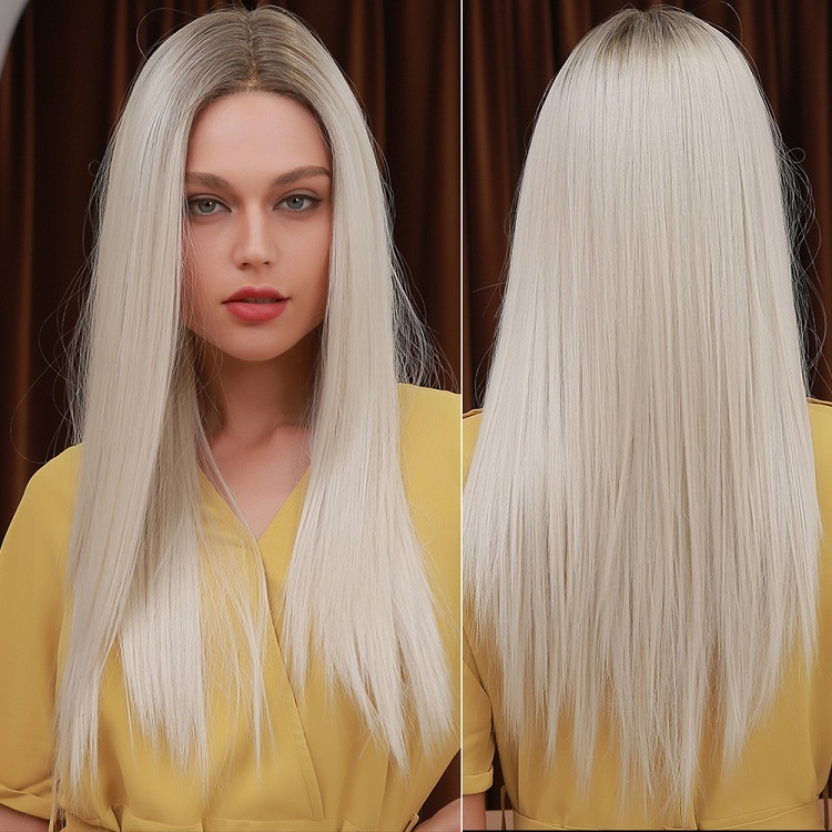 Platinum Long Straight Lace Wig