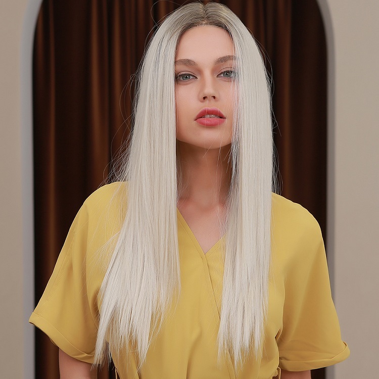 Platinum Long Straight Lace Wig