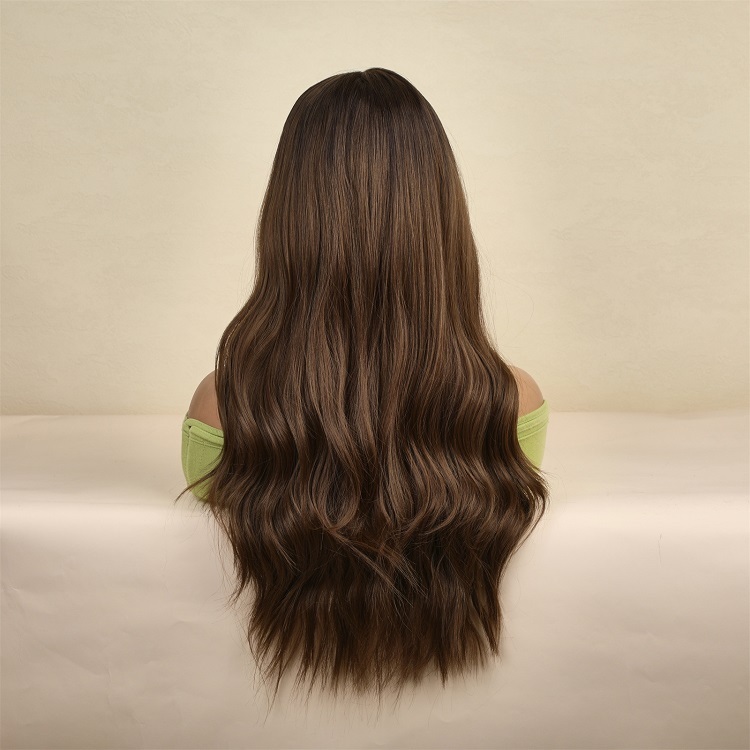 Brown Long Curly Lace Wig