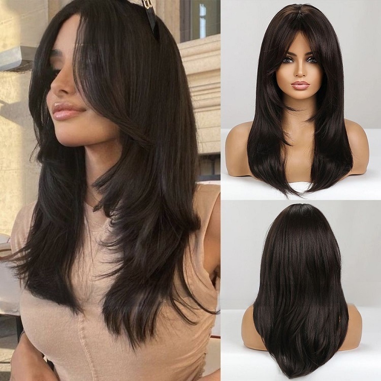Black Subtle Waves Wig