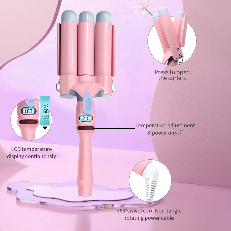 Triple Barrel Curling Iron