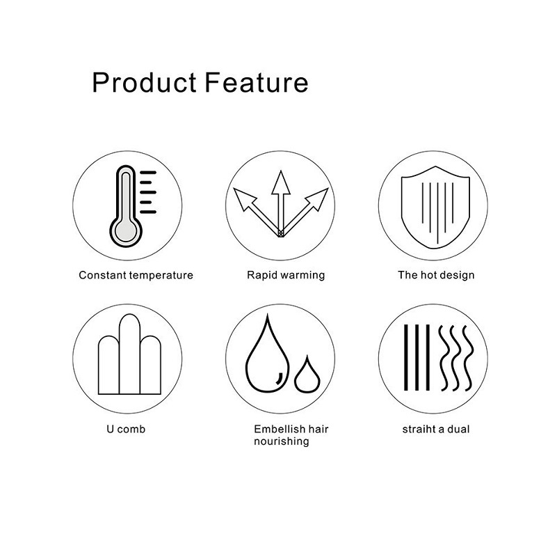 Ceramic Hair Straighteneing Brush