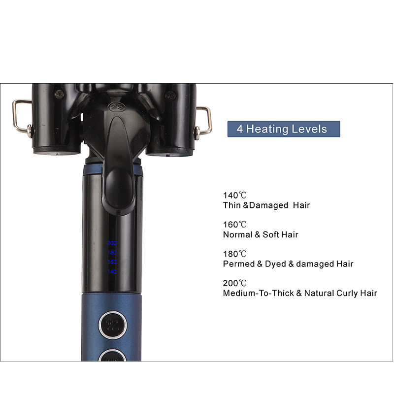 Collapsible 3 Barrel Curling Iron