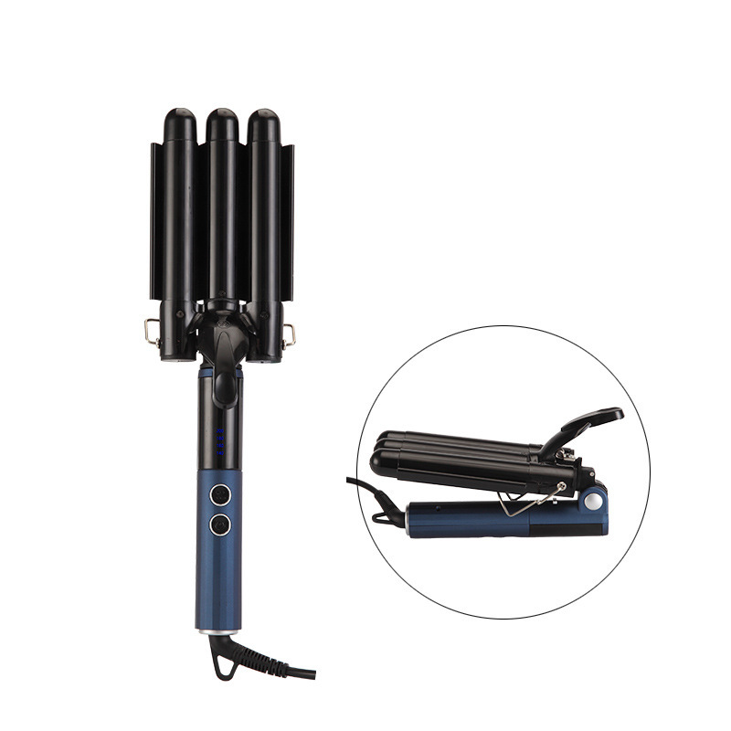 Collapsible 3 Barrel Curling Iron