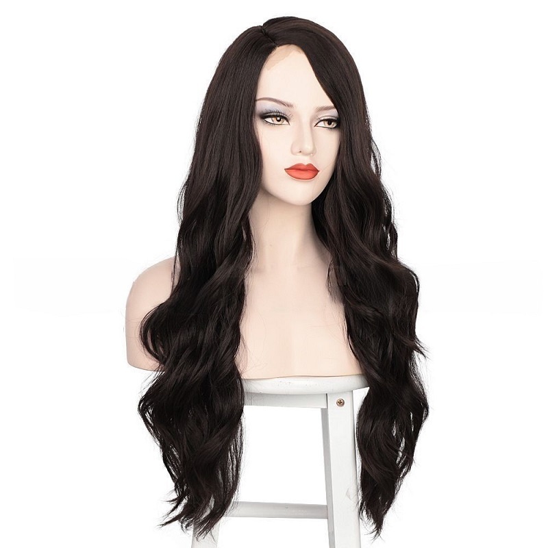 Long Black Wavy Wigs
