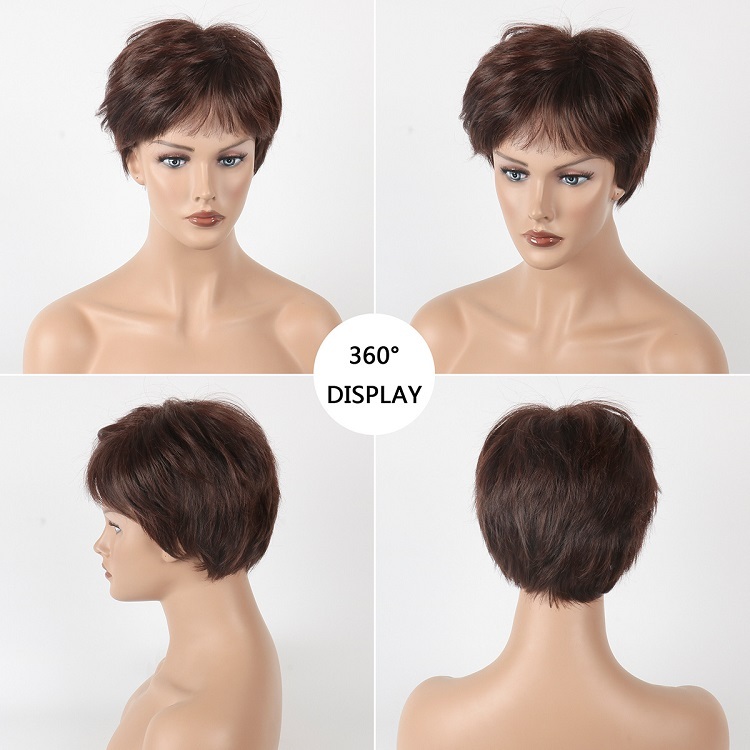 Chestnut Brown Pixie Cut Wigs