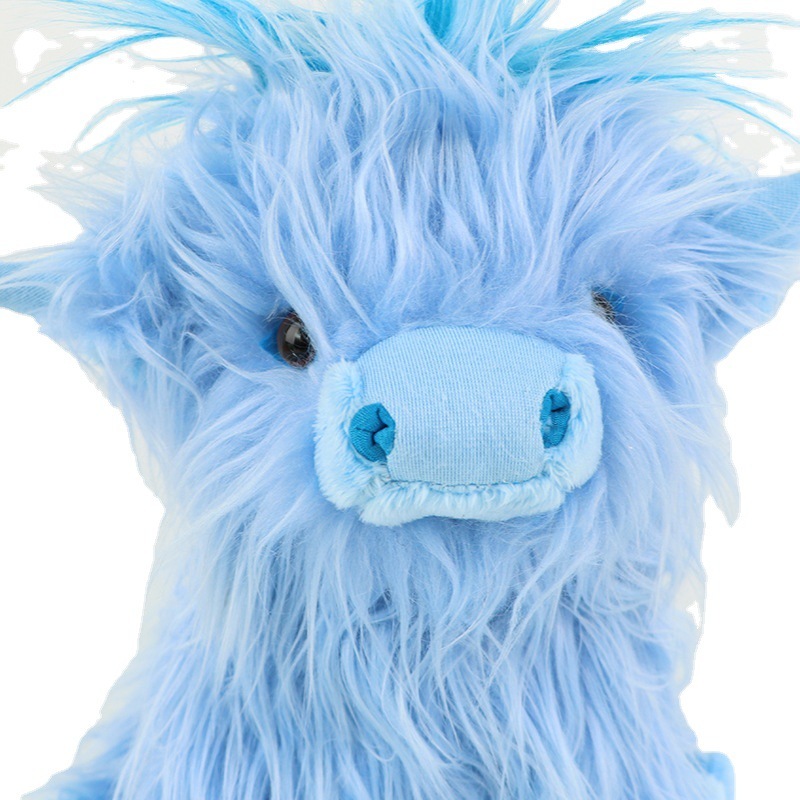 Highland Blue Cow Plush Doll