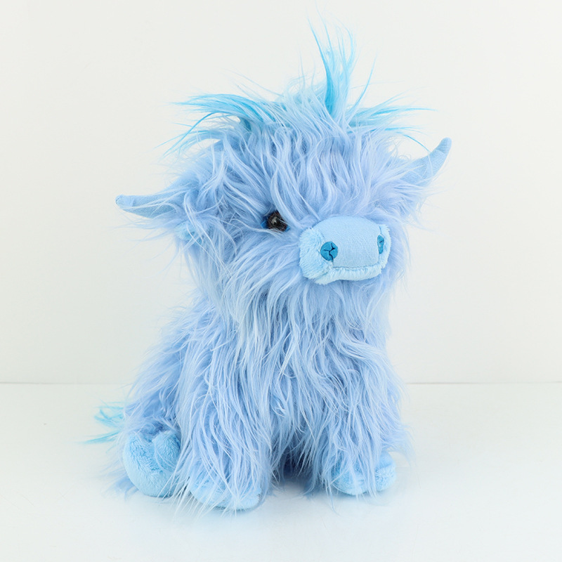Highland Blue Cow Plush Doll