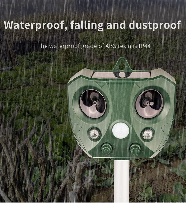 Solar-Powered Ultrasonic Animal Repellent