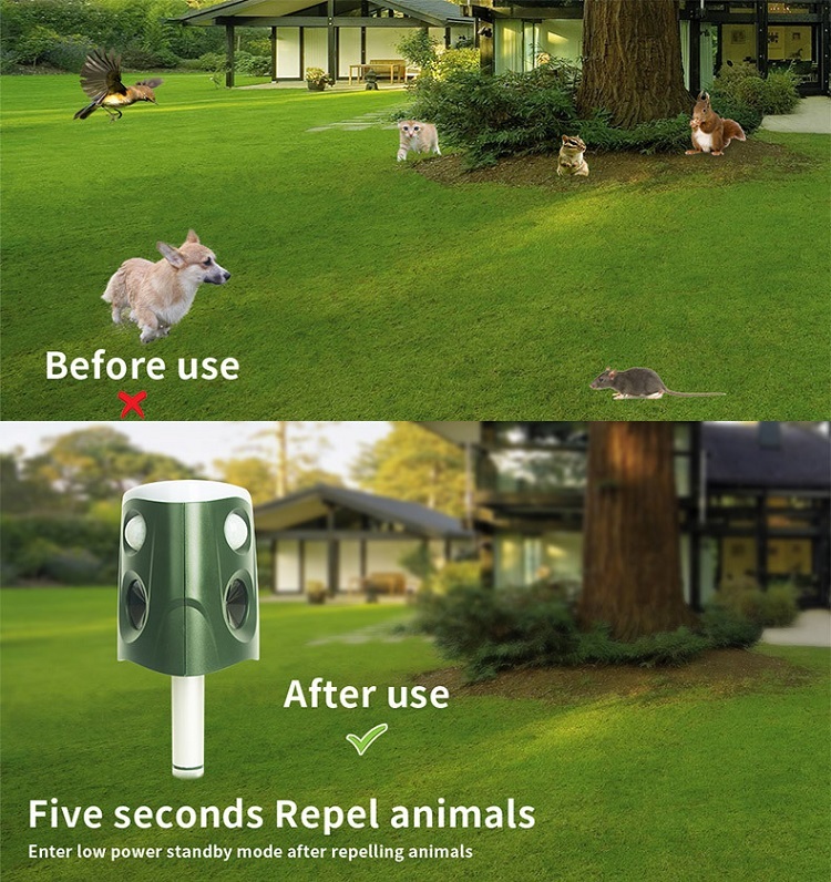 360° Solar Ultrasonic Animal Repellent