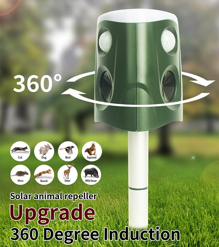 360° Solar Ultrasonic Animal Repellent