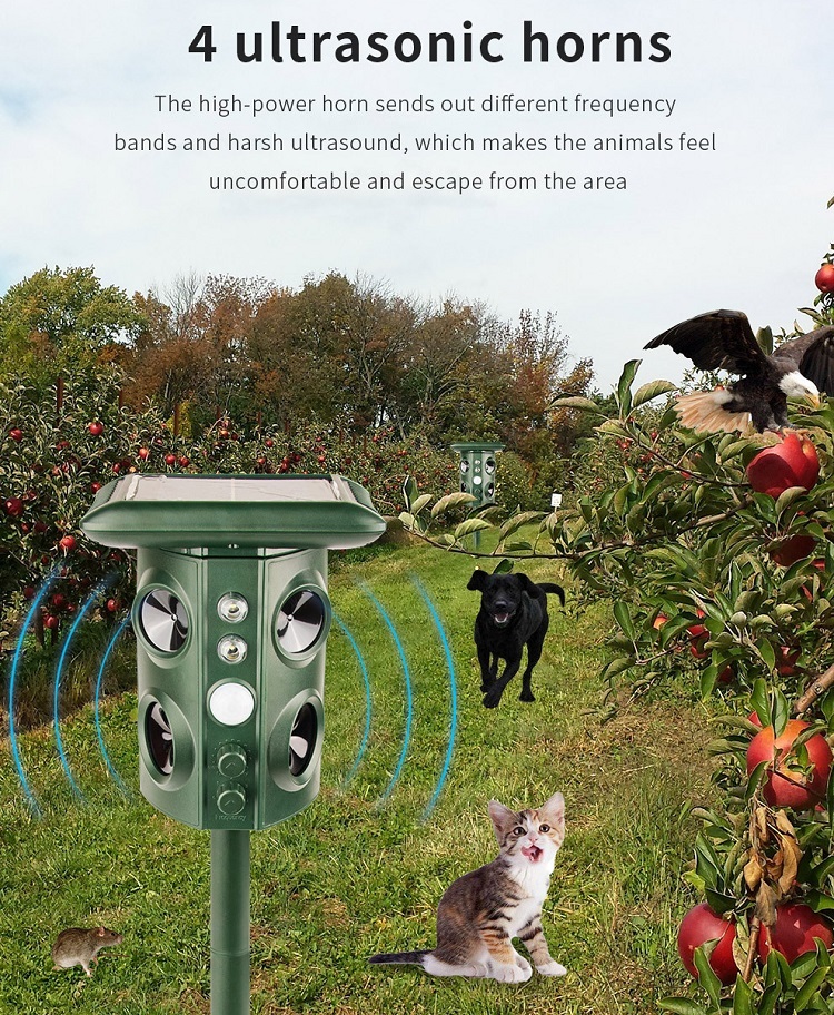Outdoor Solar Ultrasonic Animal Repellent