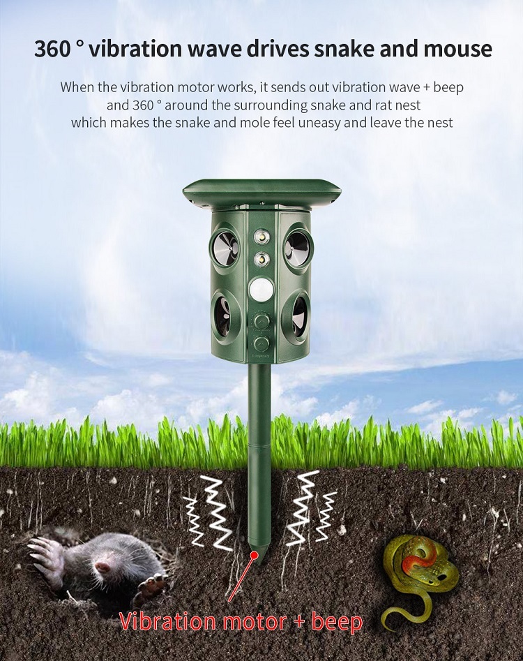 Outdoor Solar Ultrasonic Animal Repellent