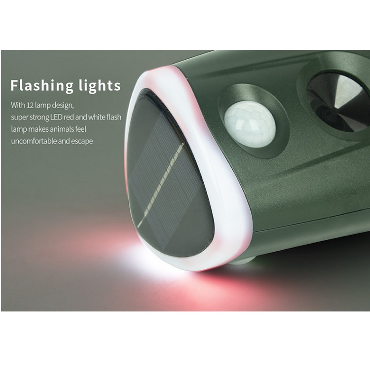 360° Solar Ultrasonic Animal Repellent