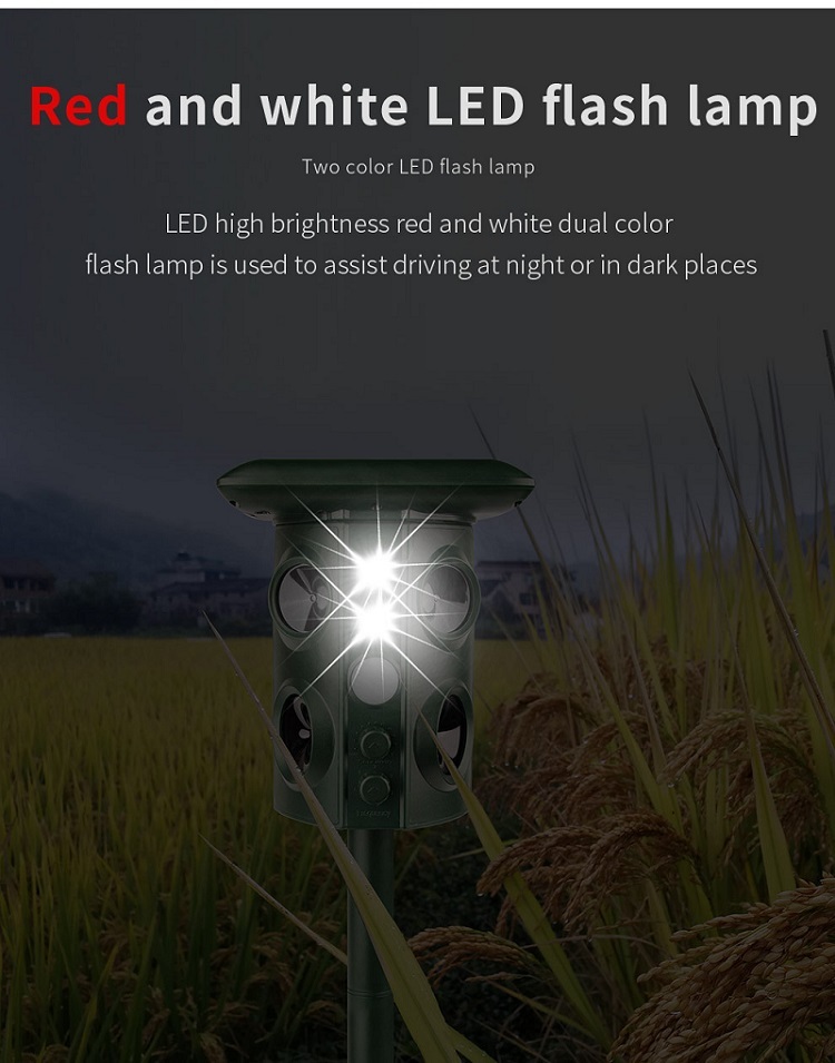 Outdoor Solar Ultrasonic Animal Repellent