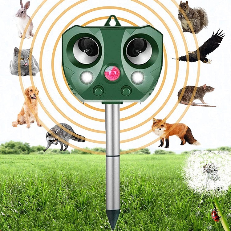 Solar-Powered Ultrasonic Animal Repellent
