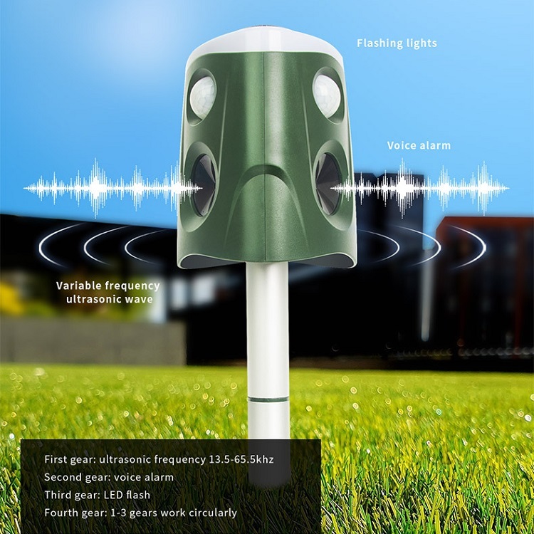 360° Solar Ultrasonic Animal Repellent