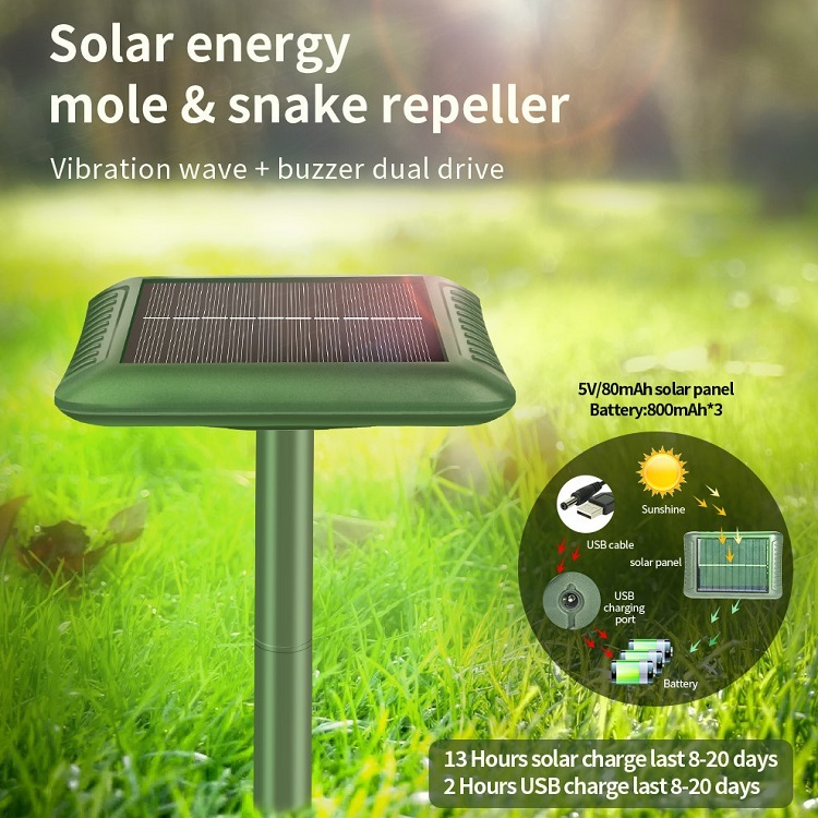 Solar-Powered Mole Repeller