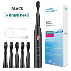 6 brush heads white
