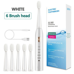 6 brush heads black