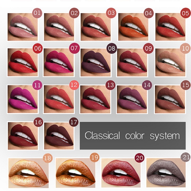 Matte Liquid Lipstick 21 Colors