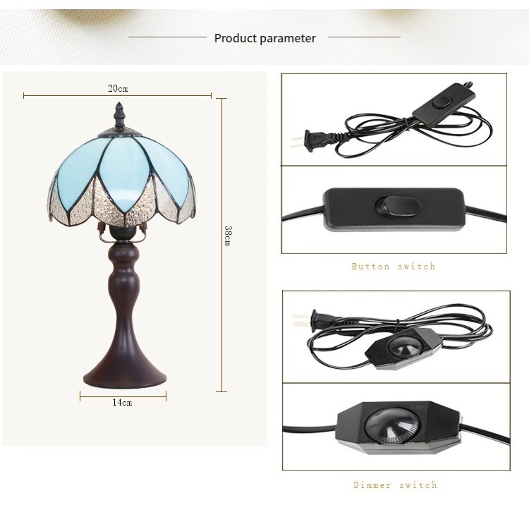Stained Glass Bedside Lamp