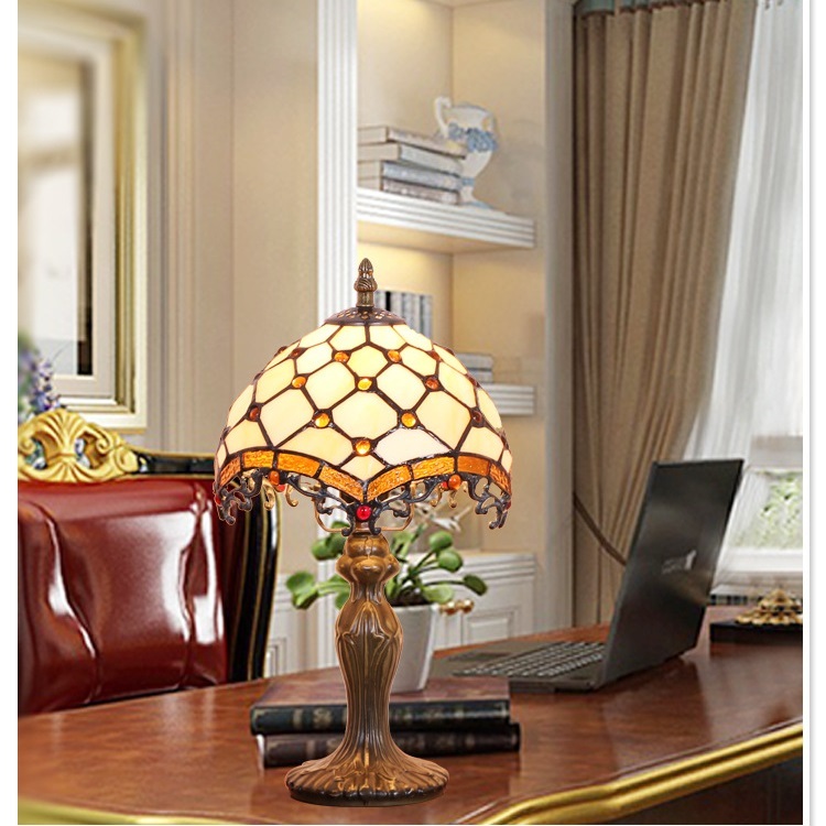 Tiffany Beaded Glass Table Lamp