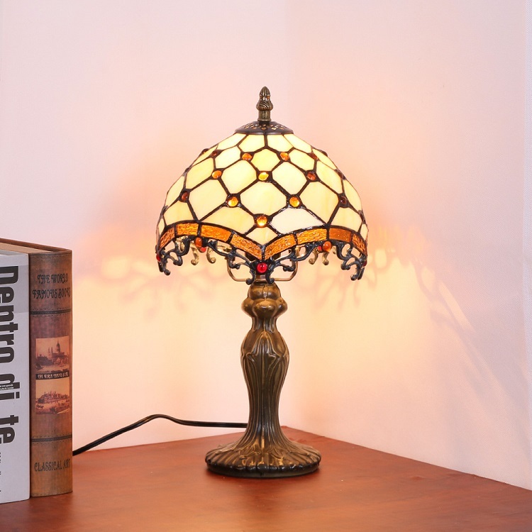Tiffany Beaded Glass Table Lamp