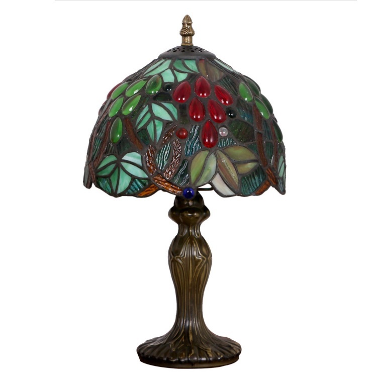 Tiffany Grape Glass Table Lamp