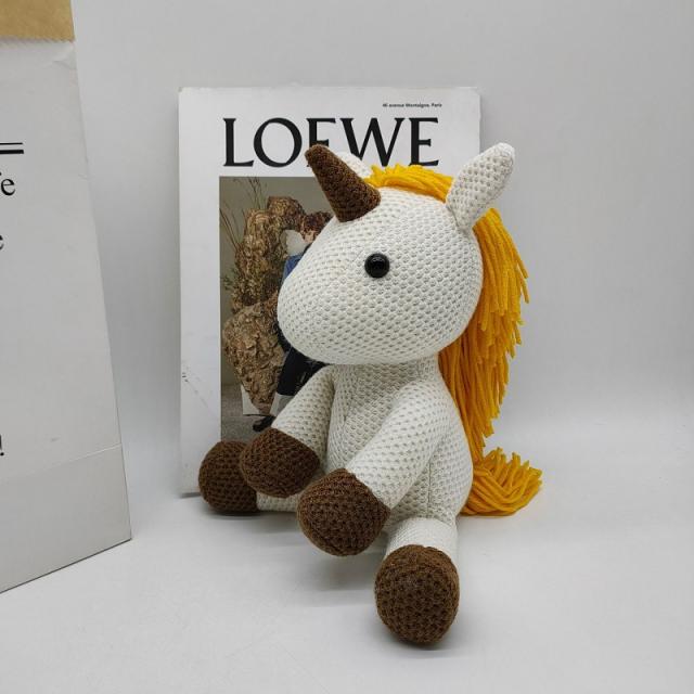 Knitted White Horse plush toy