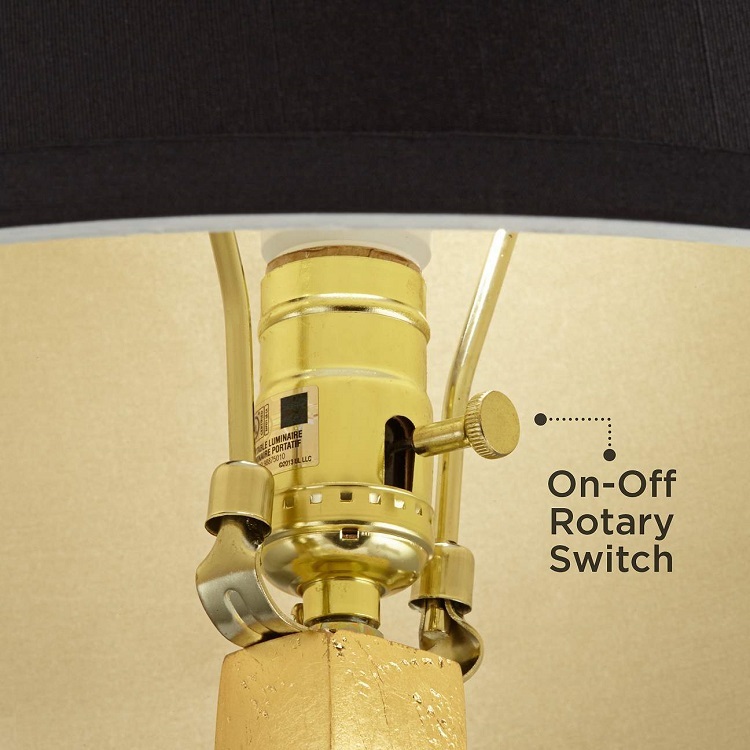 Gold Leaf Marble Table Lamp