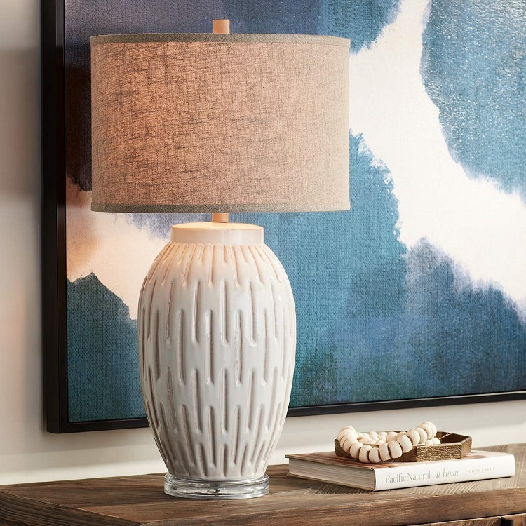 Modern White Ceramic Desk Lamp