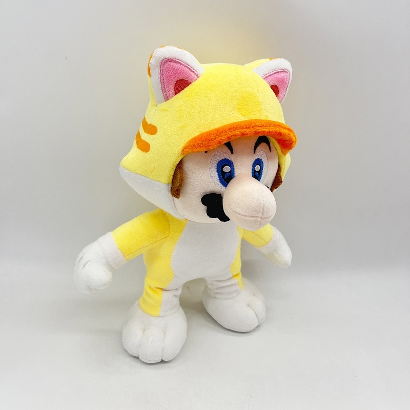 Yellow cat mario Plush doll