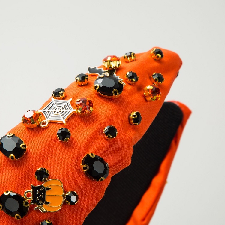 Halloween Pumpkin Knotted Headband