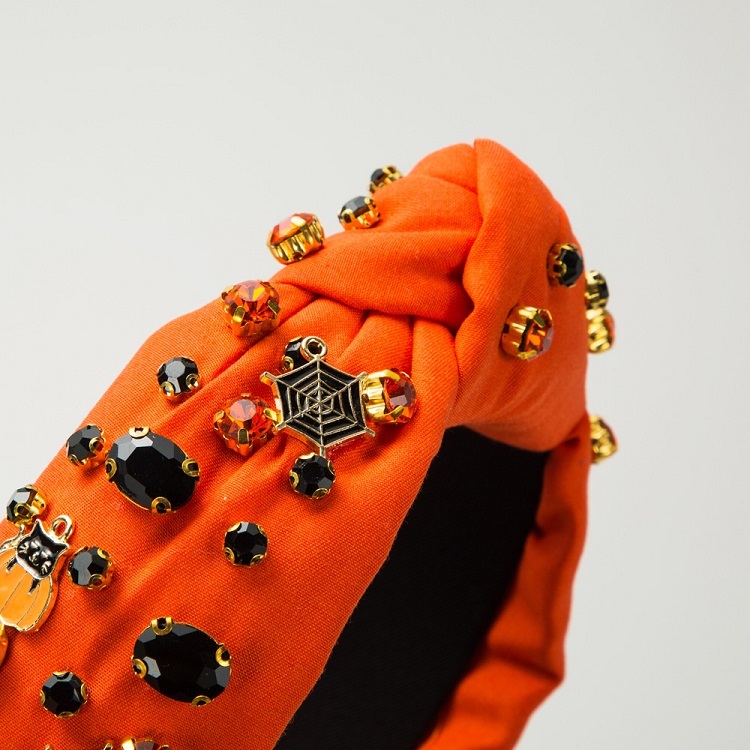 Halloween Pumpkin Knotted Headband