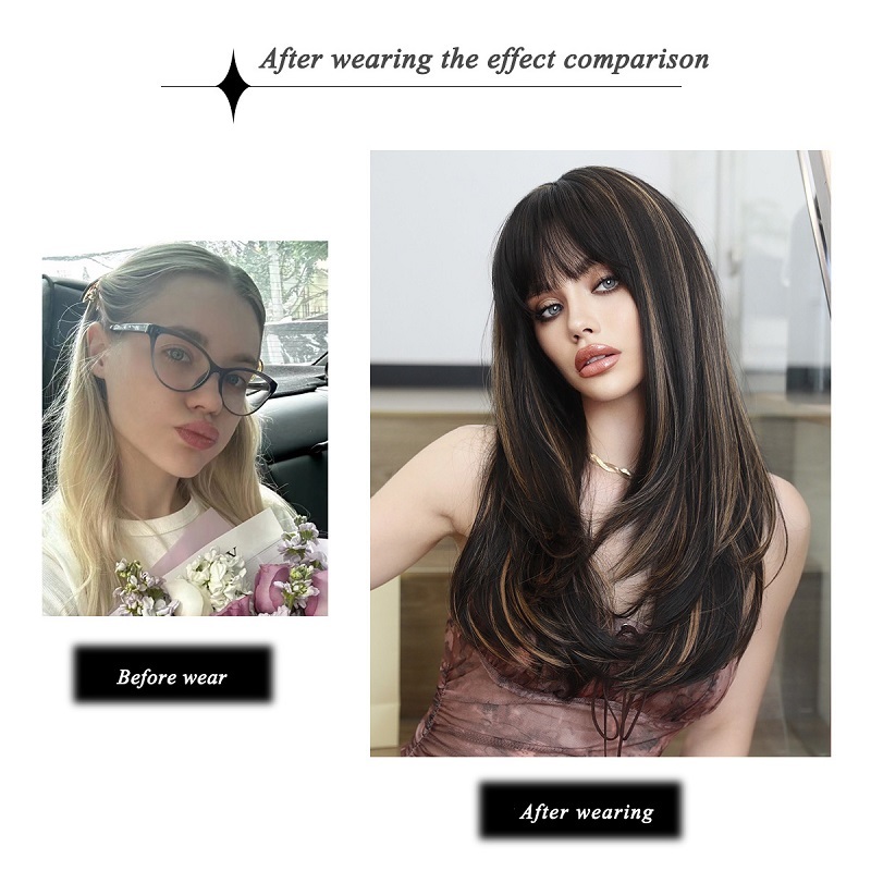 Layered Long Straight Wig