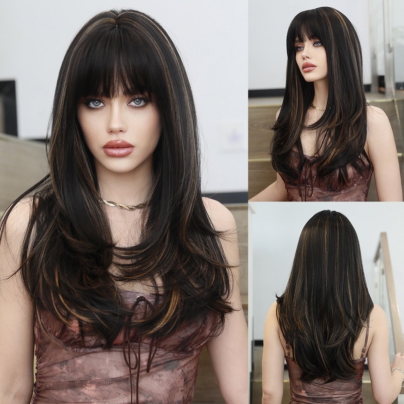 Layered Long Straight Wig