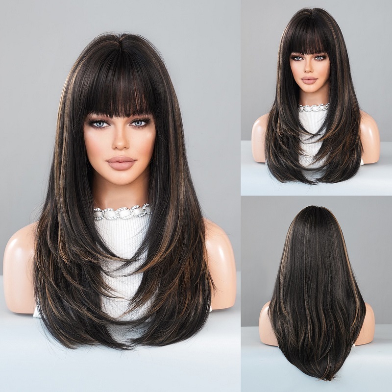 Layered Long Straight Wig