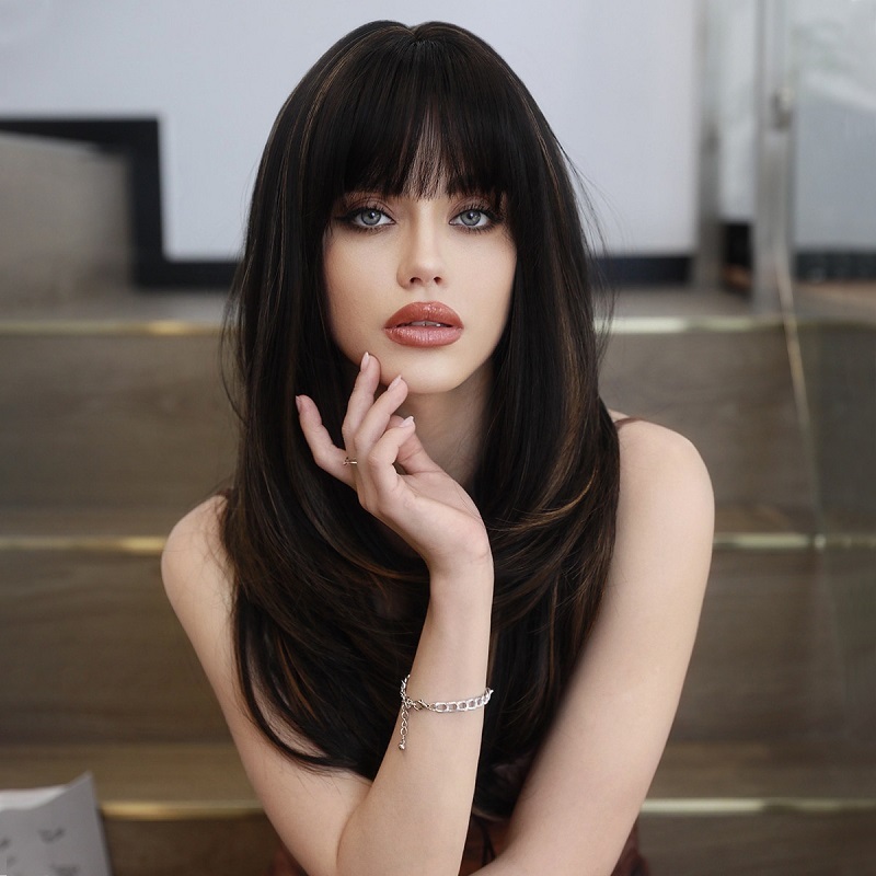 Layered Long Straight Wig