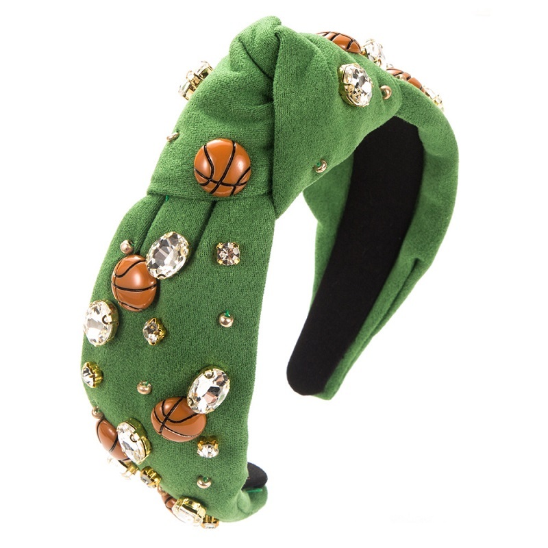 Basketball Rhinestone Plush Headband