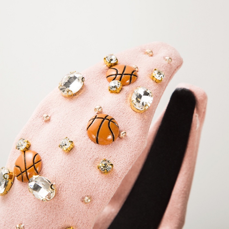 Basketball Rhinestone Plush Headband