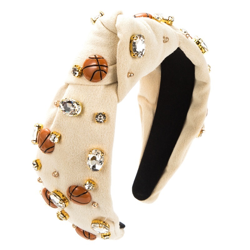Basketball Rhinestone Plush Headband