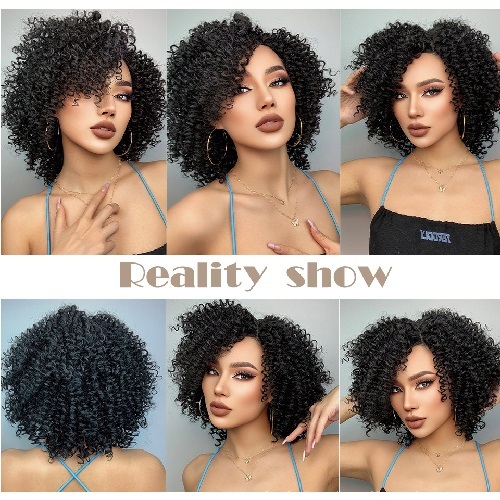 Black Afro Curly Lace Front Wig
