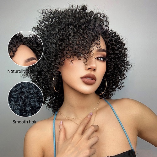 Black Afro Curly Lace Front Wig