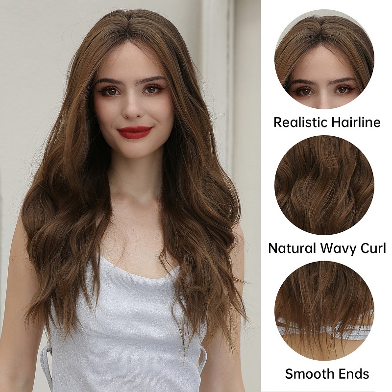 Brown Lace Front Long Curly Wig