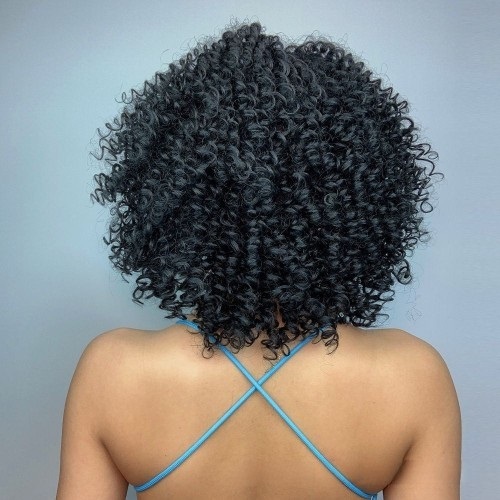Black Afro Curly Lace Front Wig