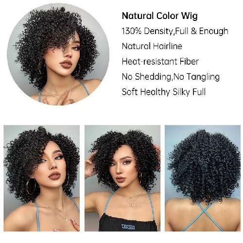 Black Afro Curly Lace Front Wig