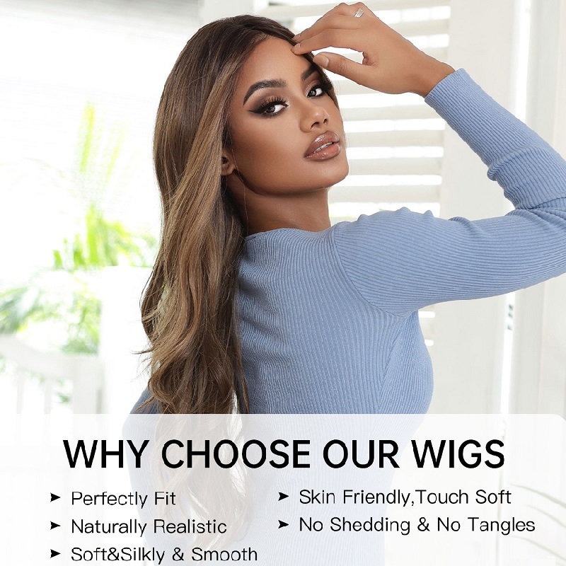 Brown Long Curly Lace Front Wig